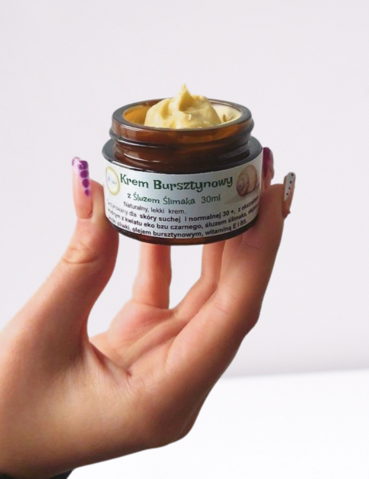 lilac natural cosmetics krem bursztynowy z sluzem slimaka 3