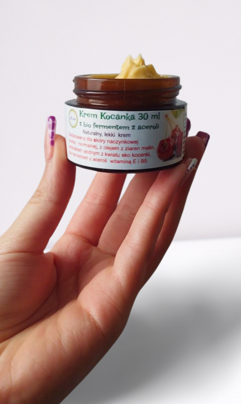 lilac natural cosmetic krem kocanka z bio fermentem acerola prezentacja 0